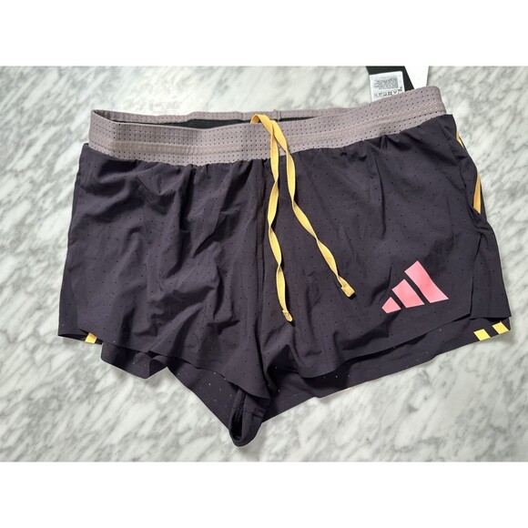 Adidas 2024 Pro Elite Team Running Shorts Aurora Black Men Large IN1123 NEW - Picture 8 of 11